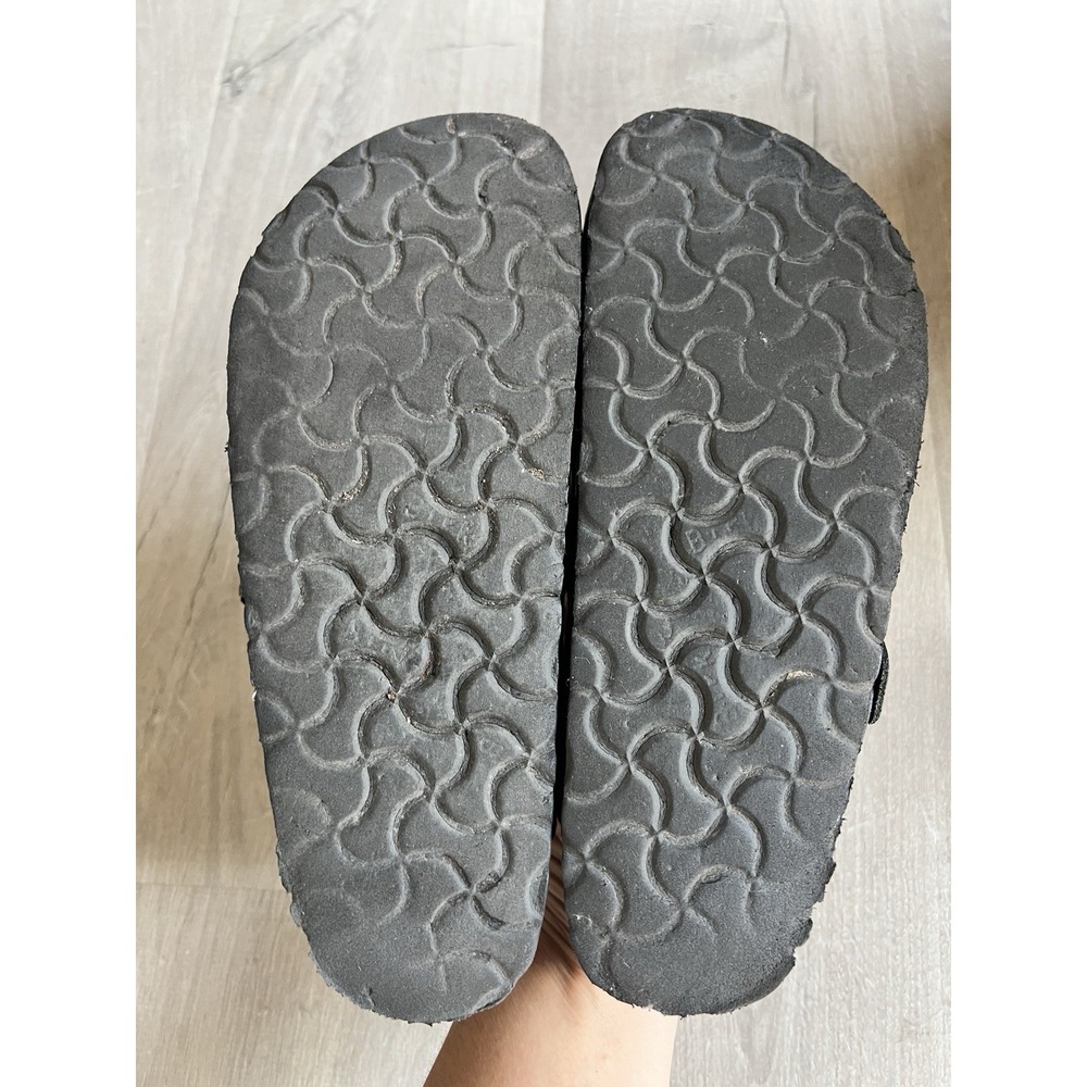 Birkenstock Boston Clog Shoes Womens 38 W7 M5 Black Leather - Picture 5 of 9